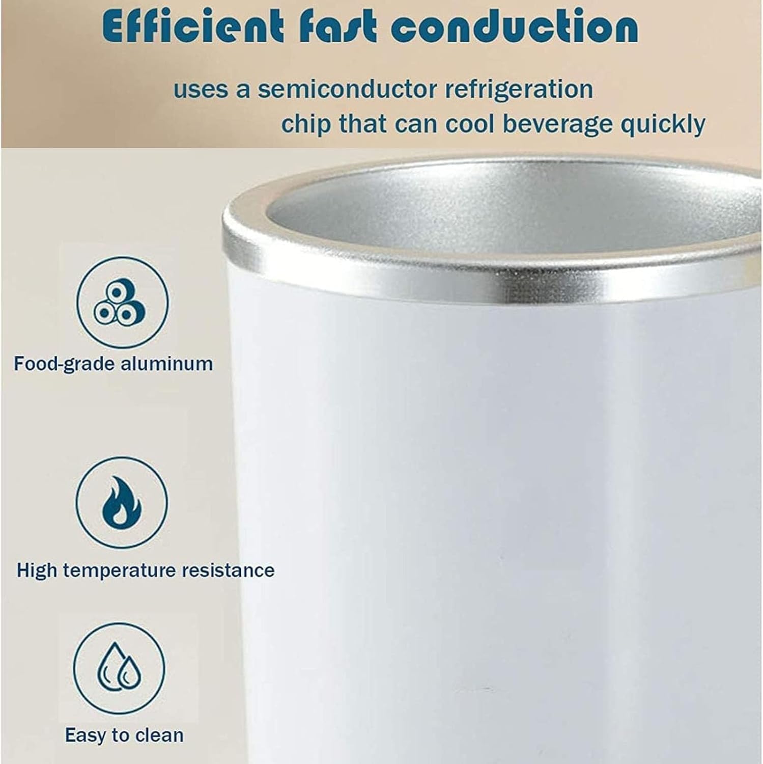 Mini Smart Beverage Cup, Smart Cold Beverage Machine, Quick Car Ice Maker Ice Machine, Portable Countertop Small Ice Maker Machine For Home Camp Party(Blue) on Fridge.com - View 6