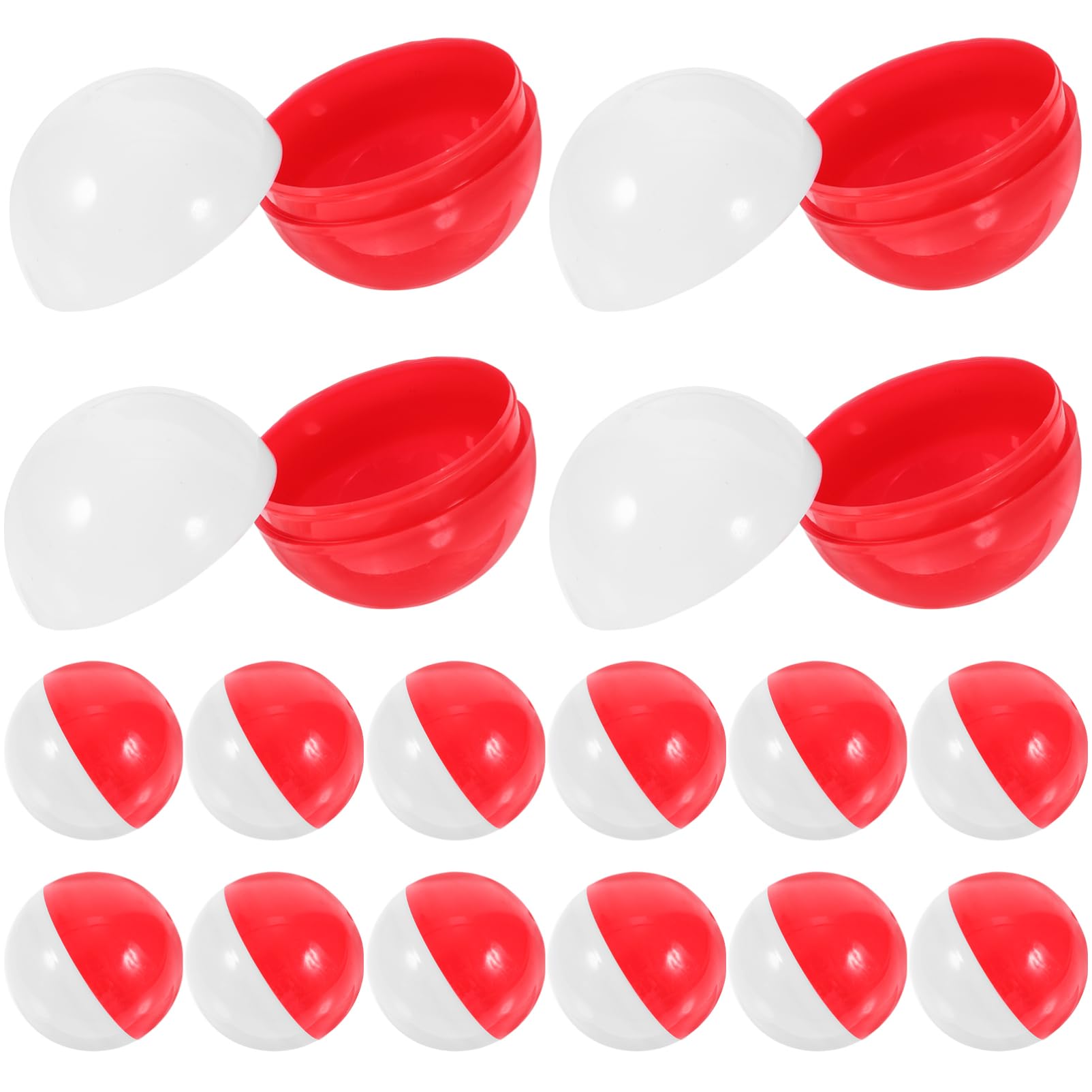 TOYANDONA Lot de 50 capsules vides Boules rotatives en plastique Boîte d'emballage multifonctionnelle pour bonbons pour mariages, fêtes d'anniversaire et créatifs