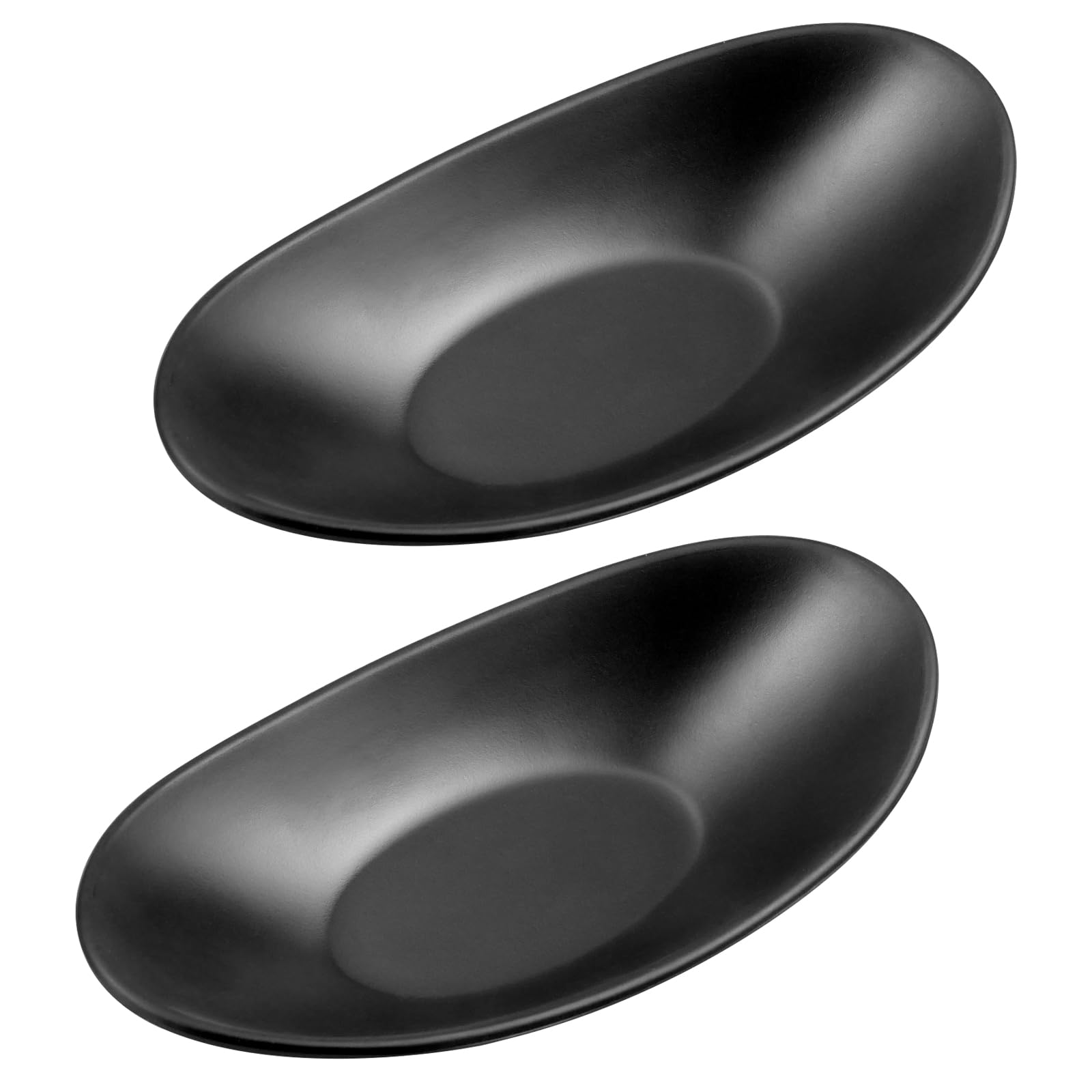 Vassoio Portagioie Ovale Nero - 2 Pezzi, 21.5x11.5 Cm, In PP, Per Chiavi, Gioielli, Ingresso - Foto 10