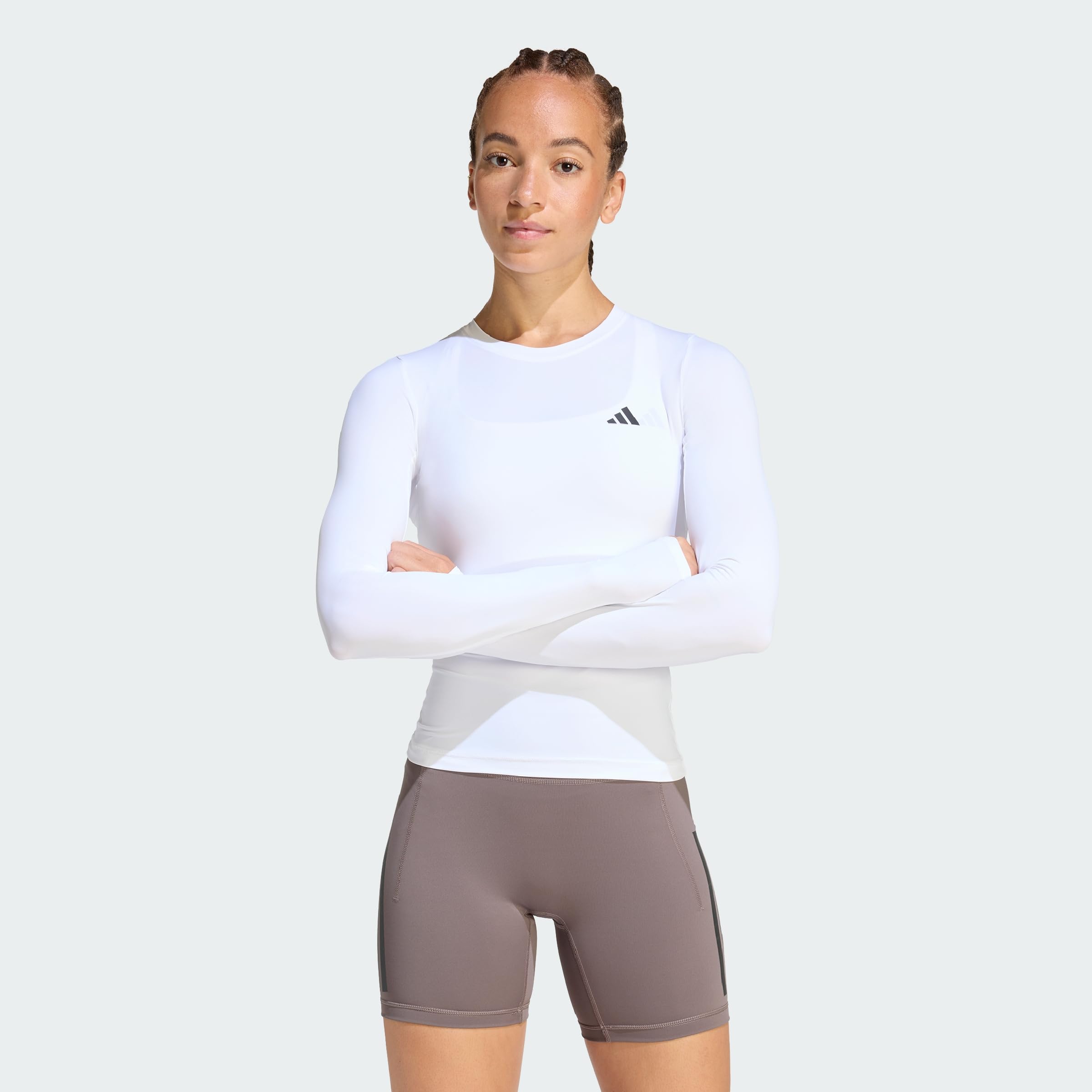 Adidas Women's Blanc Long Sleeve Jersey Power Essentials Contour