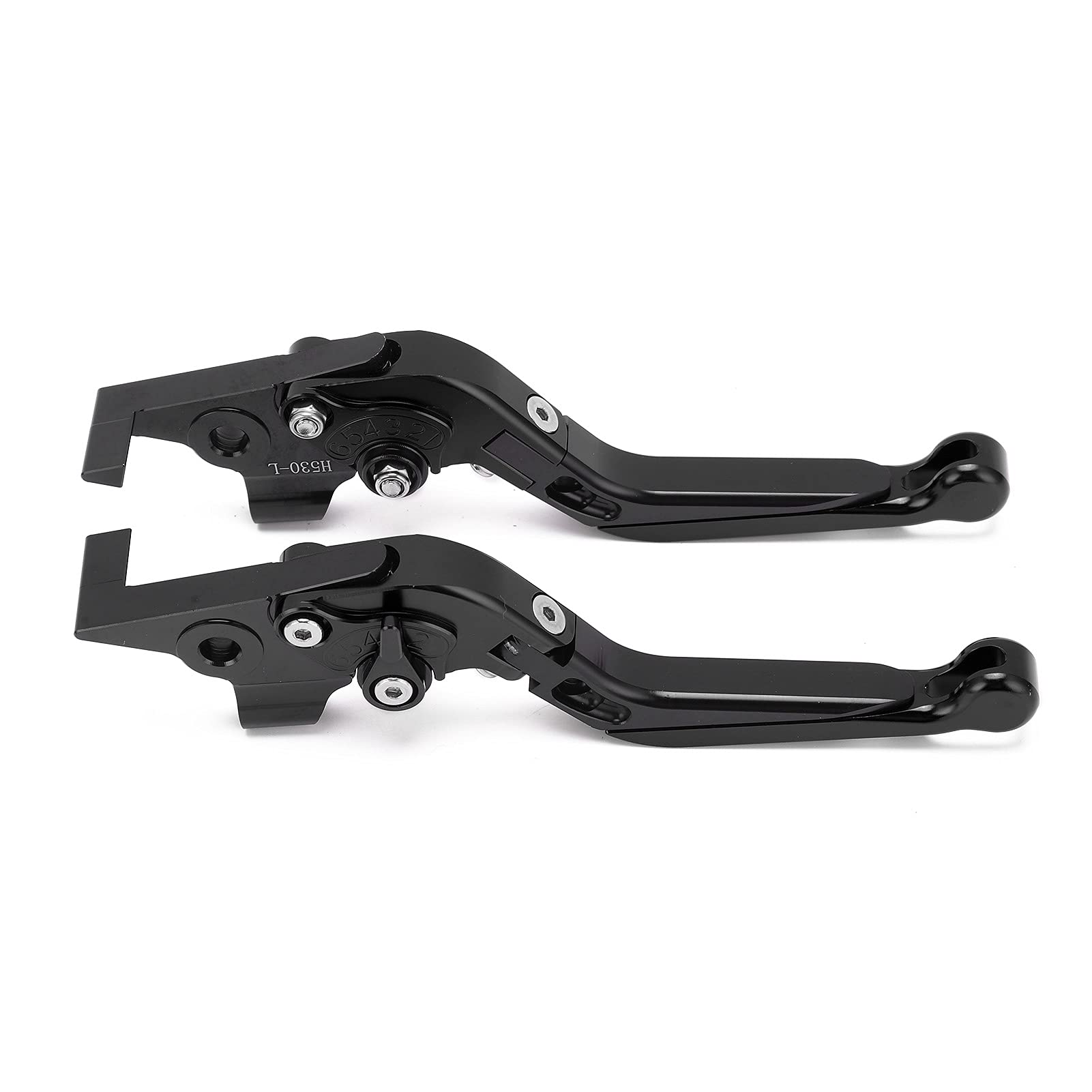 Leva Frizione Freno Moto, 1 Paio Sinistra e Destra Maniglie Freno Regolabili Lega di Alluminio Accessorio Moto per TMAX 530 2012‑2019/560 2020-2021(Nero)