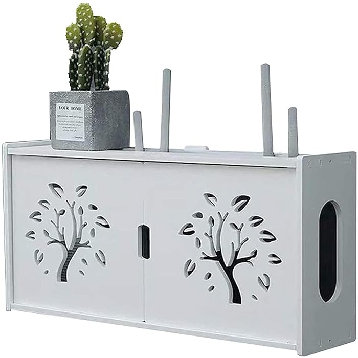 Buy CXSMKP WiFi Router Storage Box, Cable Management Boxes, Wall