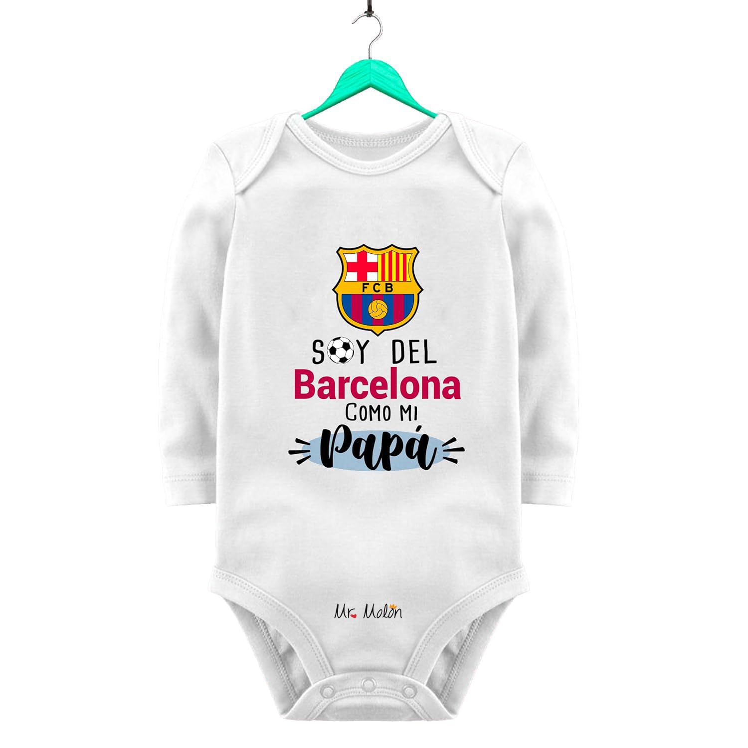 BODY FUTBOL BEBE: SOY DEL BARCELONA COMO MI PAPÁ