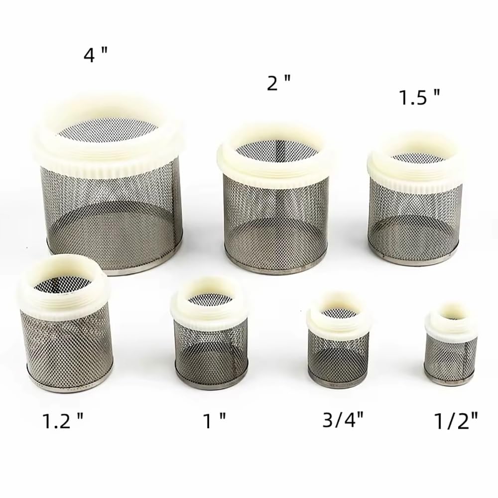 1-10 Filtros De Malla De Acero Inoxidable, Rosca Macho De 1/2'' A 4'', For Manguera De Bomba De Agua, Riego De Jardín Y Acuario – SS304 + Plástico(3 Pieces,3 Inch)