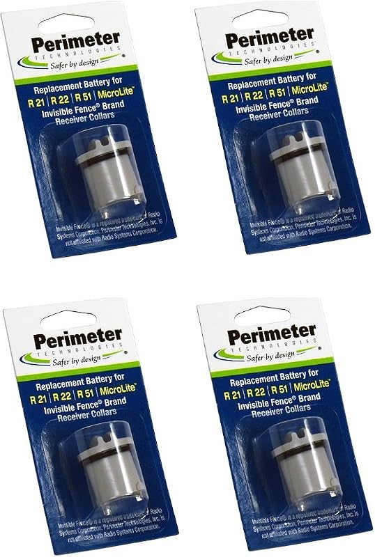 Four Pack Dog Fence Batteries for Invisible Fence R21 or R51 Receiver Collars (4-Pack)