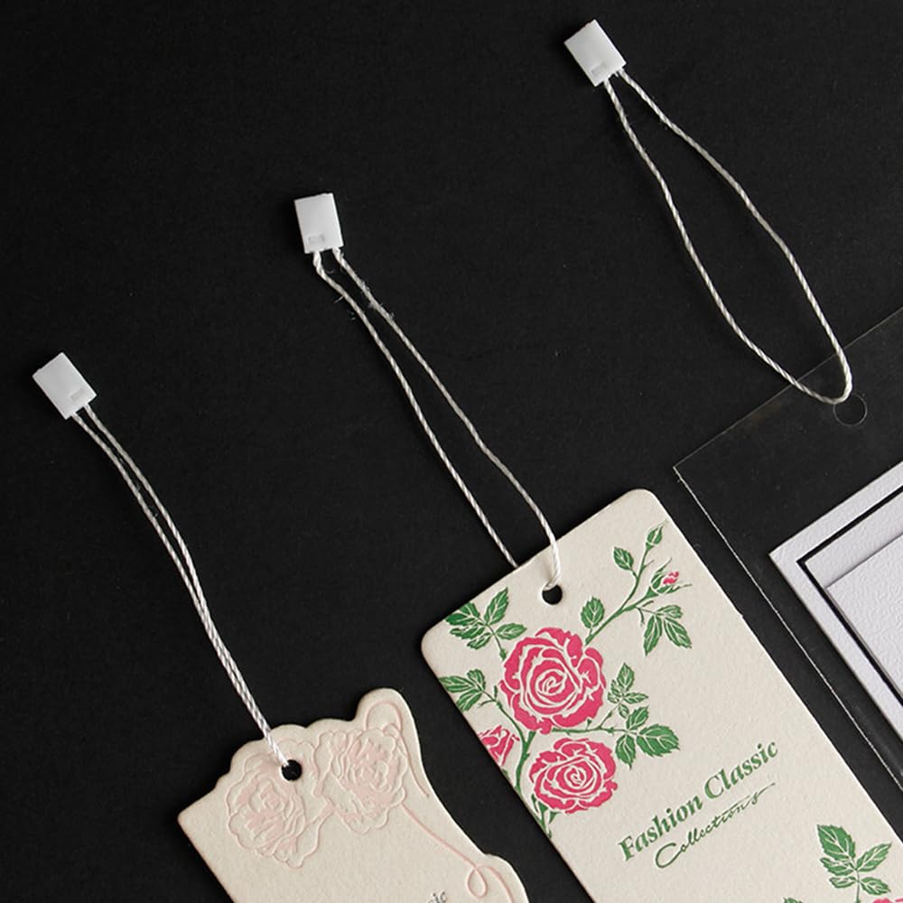50 Pezzi Di Tag String Nere Per Appendere - Fermagli Con Etichetta E Estremità Quadrata Per Forniture E Tagging