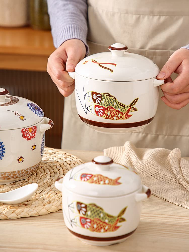 昭和レトロシチュー入れ Amazon｜シチューポットセラミックスープポット炖盅陶瓷汤盅家用一人份
