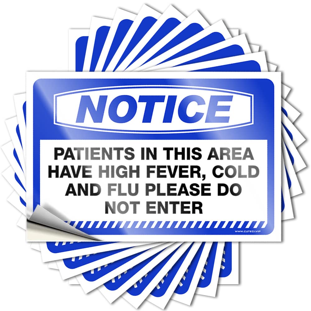 Decals for Cars Notice Patients in This Area Have Highs Stickers 10 Pcs Hardhat Stickers and Decals Man Cave Funny Signs(6X9CM)