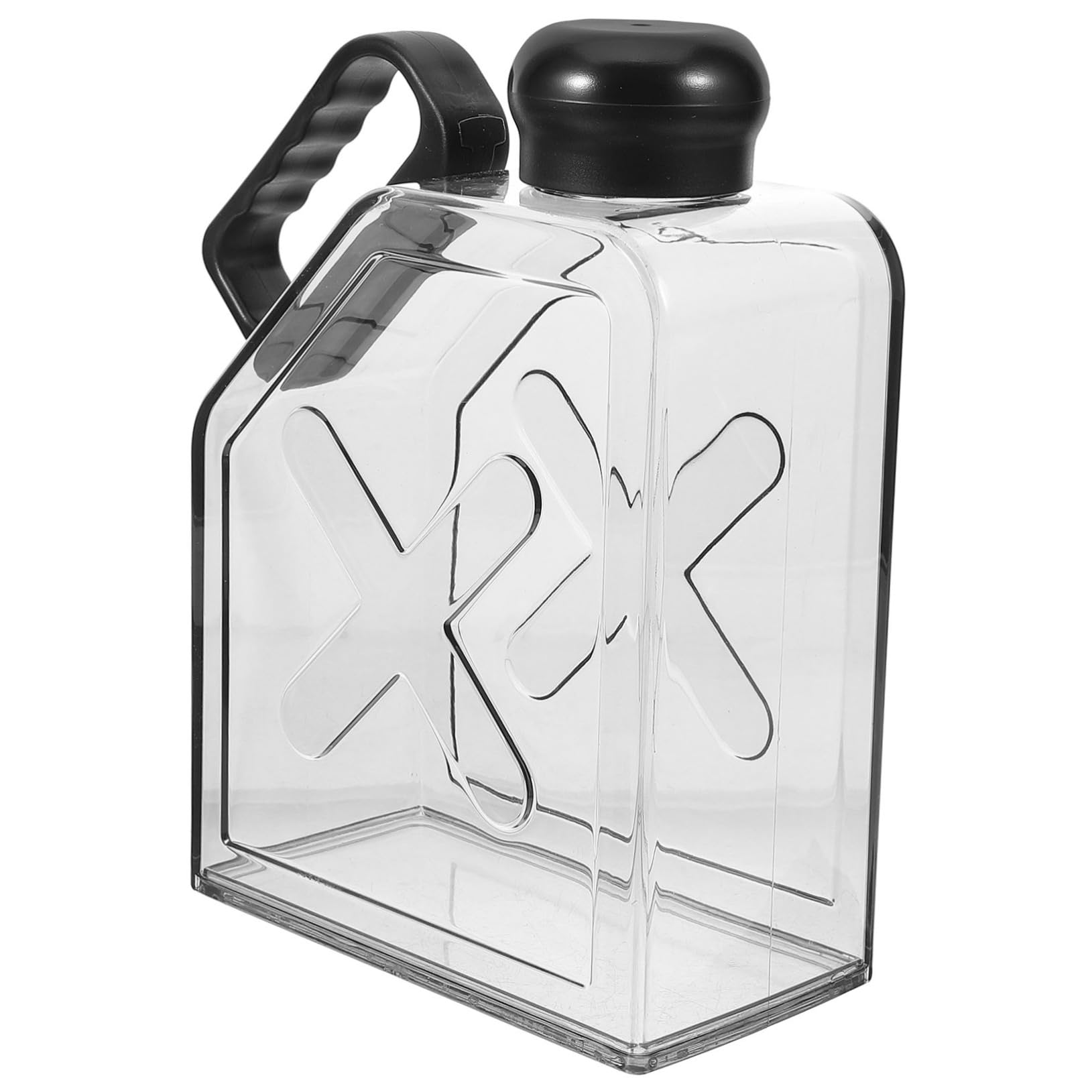Hemobllo Borraccia sportiva portatile sport acquatici infrangibile bottiglia d'acqua Piatto bollitore per acqua piatta bollitore all'aperto plastica Black Riutilizzabile