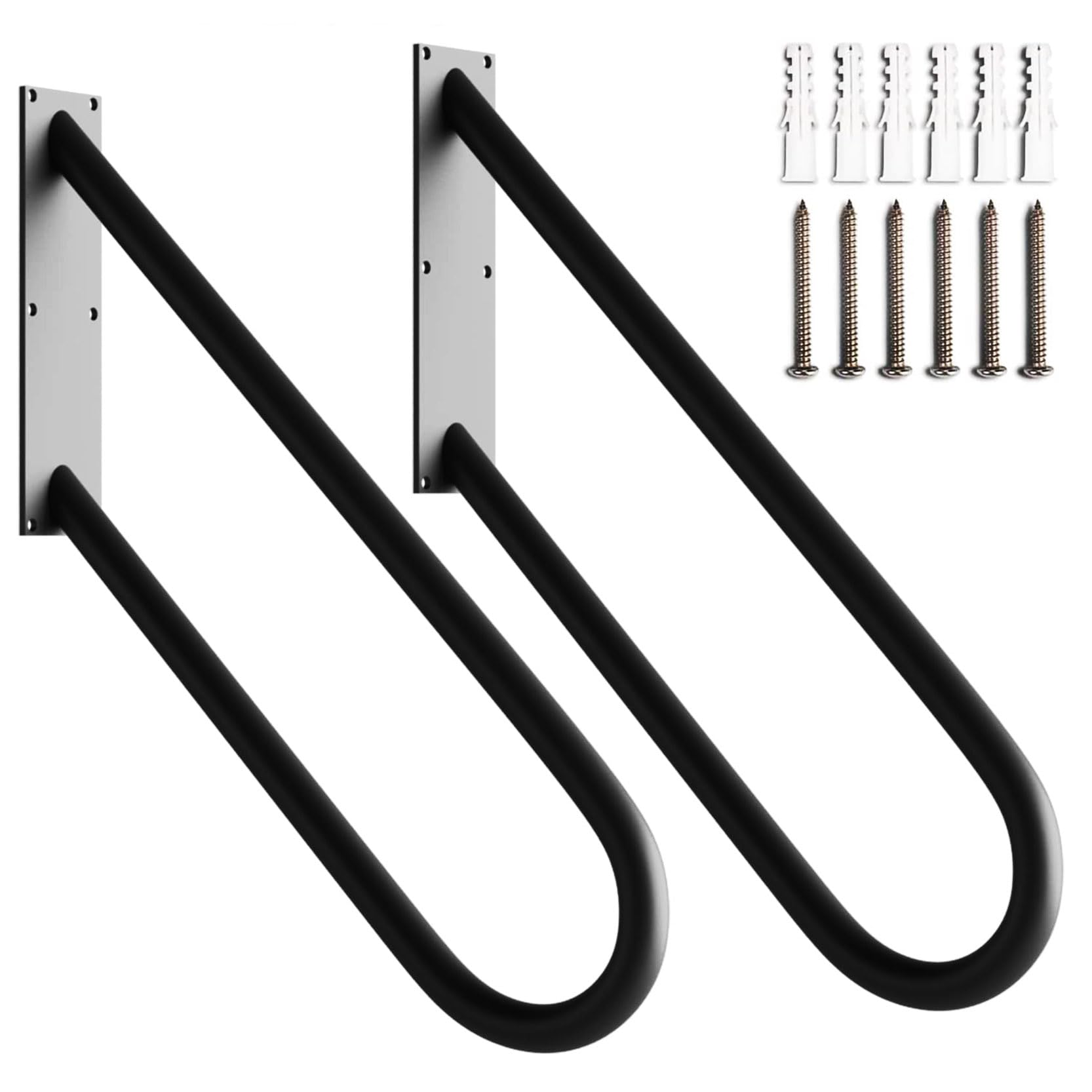 FKXSXAZ 2 Pcs Hand Rails for Outdoor Steps, Wall Mount Stairs Handrail, Garage Railing,Safety Grab Bar Garage, Porch and Garden(Size:50cm/19.7in)
