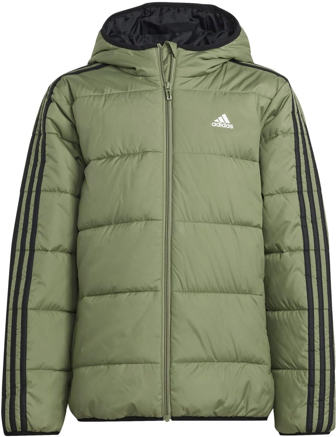 adidas Kids Essentials 3S Jacket Juniors Green/Black 11-12 Years