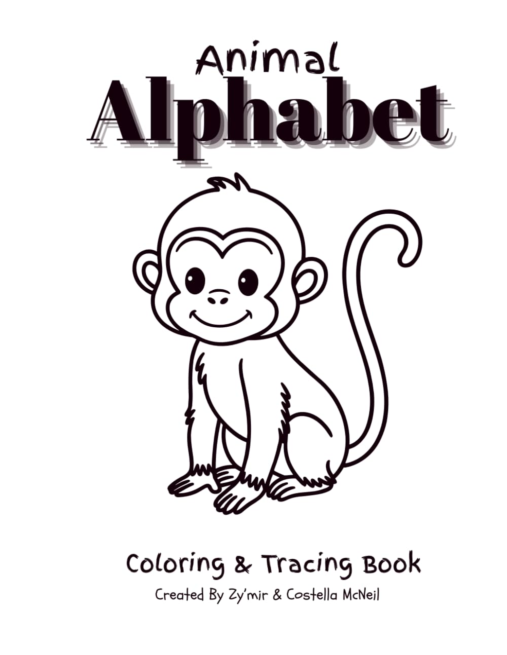 Animal Alphabet: Coloring and Tracing Book