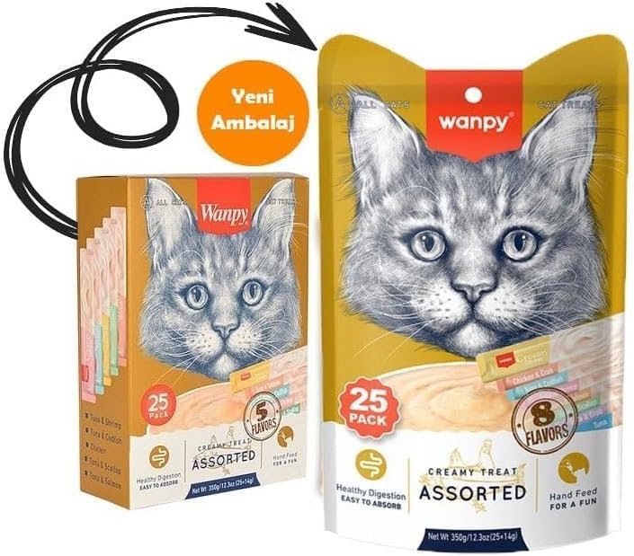 Wanpy Karışık Sıvı Kedi Ödülü 25x14 gr - Görsel 6