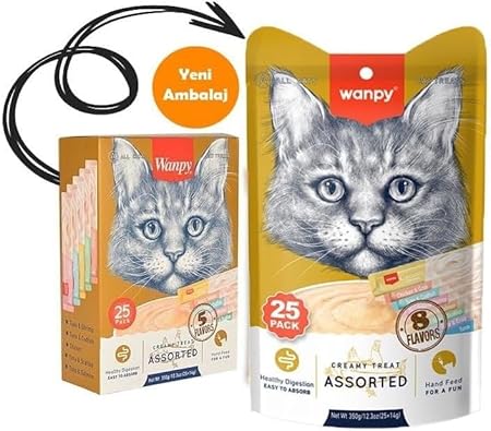 Wanpy Karışık Sıvı Kedi Ödülü 25x14 gr