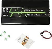 Vista 5 de Inversor de corriente 2000W 12V DC a 120V AC 60HZ onda sinusoidal pura con puerto USB pantalla LCD para RV/hogar solar