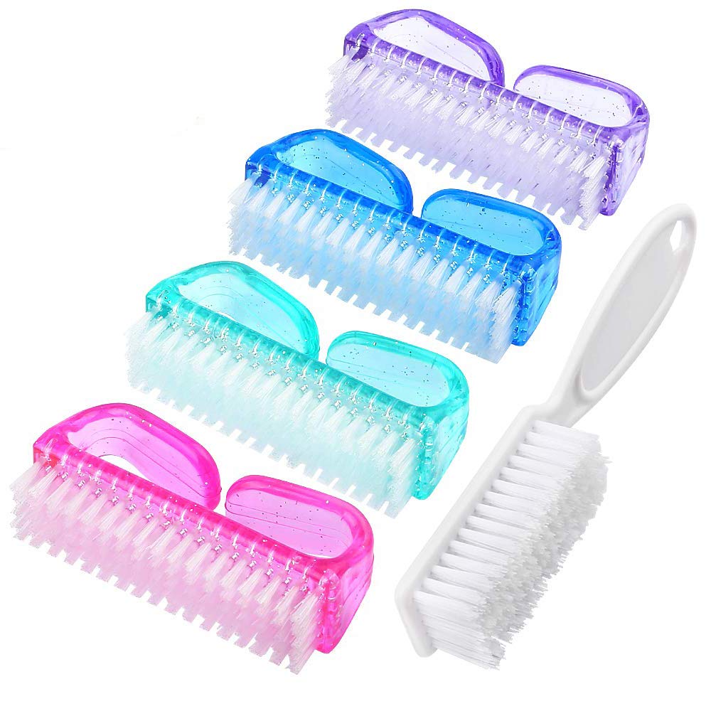Handle Grip Nail Brush, Magic skin 4+1 Pieces Hand Fingernail Brush Cleaner