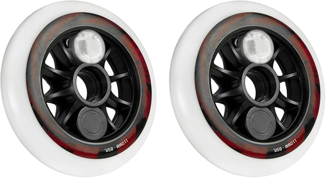 Inline Skate Wheels Outdoor/Indoor Light Up Inline Wheels Replacement Wheels 90mm 100mm 110mm 85A Flash Speed Speed Replacement Wheels 2 Pack