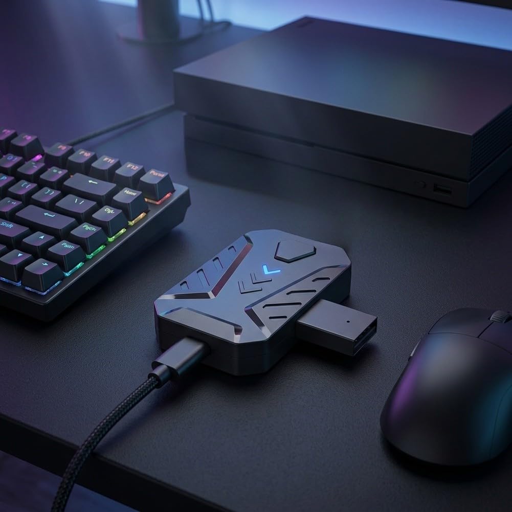 Adapter klawiatury i myszy do PS5, 1000 Hz niskie opóźnienie 2,4 G