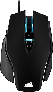 Corsair M65 ELITE RGB Optical FPS Gaming Mouse (18000 DPI Optical Sensor, Adjustable Weights, 8 Programmable Buttons, 3-Zone RGB Multi-Colour Backlighting, Xbox One Compatible) - Black