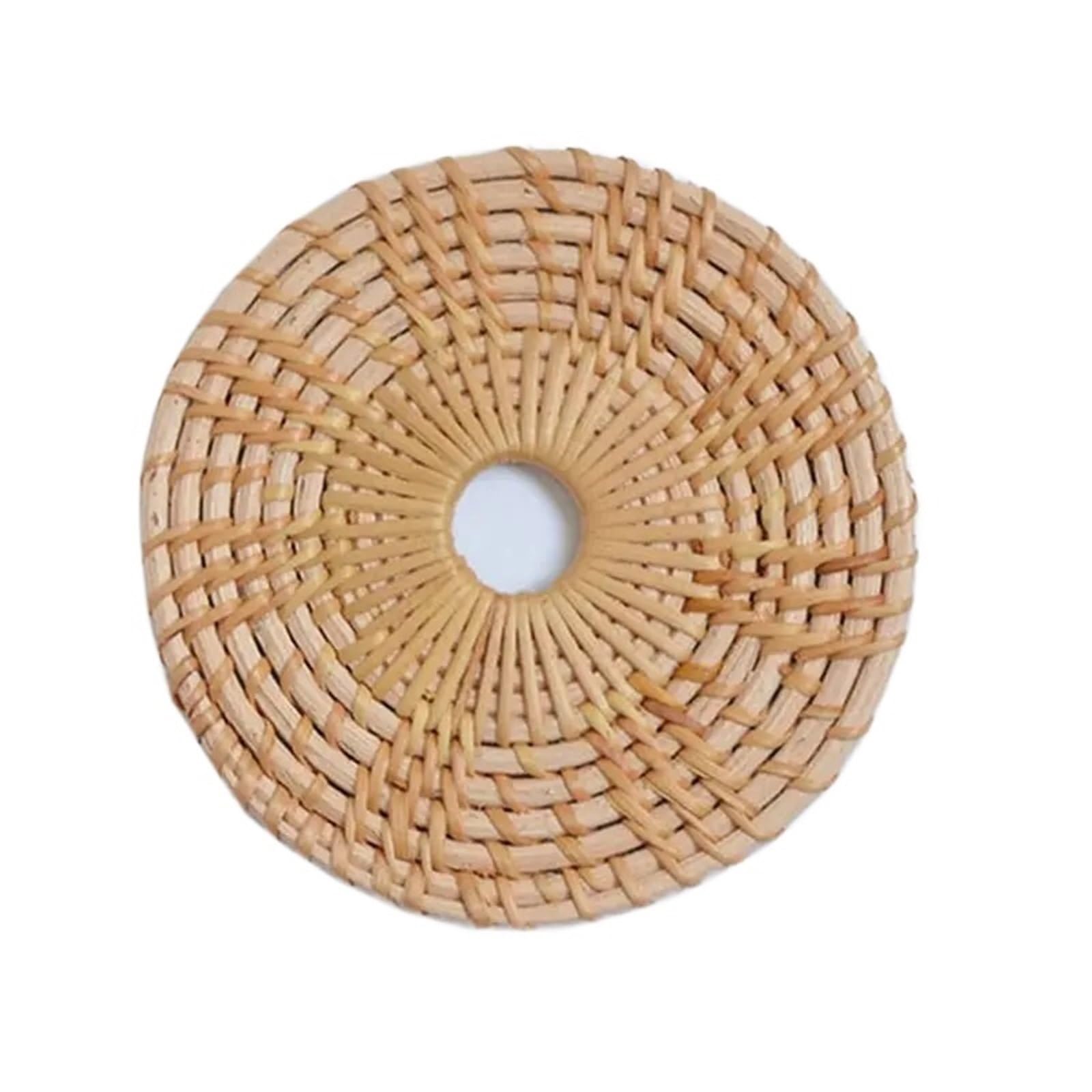 Podkładki pod filiżanki z rattanu, 4 szt., okrągła podkładka pod miskę, ręcznie robiona podkładka pod kubek, izolacja, akcesoria do dekoracji kuchni(10 cm)