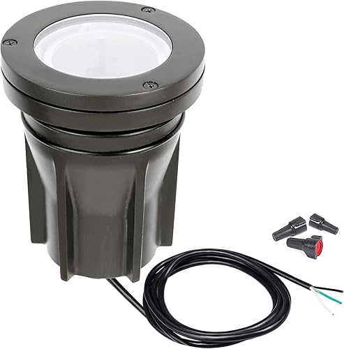 Miniatura 2 de Iluminación de paisaje WAC, luz enterrada de 3 pulgadas LED de 120 V con ángulo de haz ajustable y control de brillo integral 3000 K en bronce