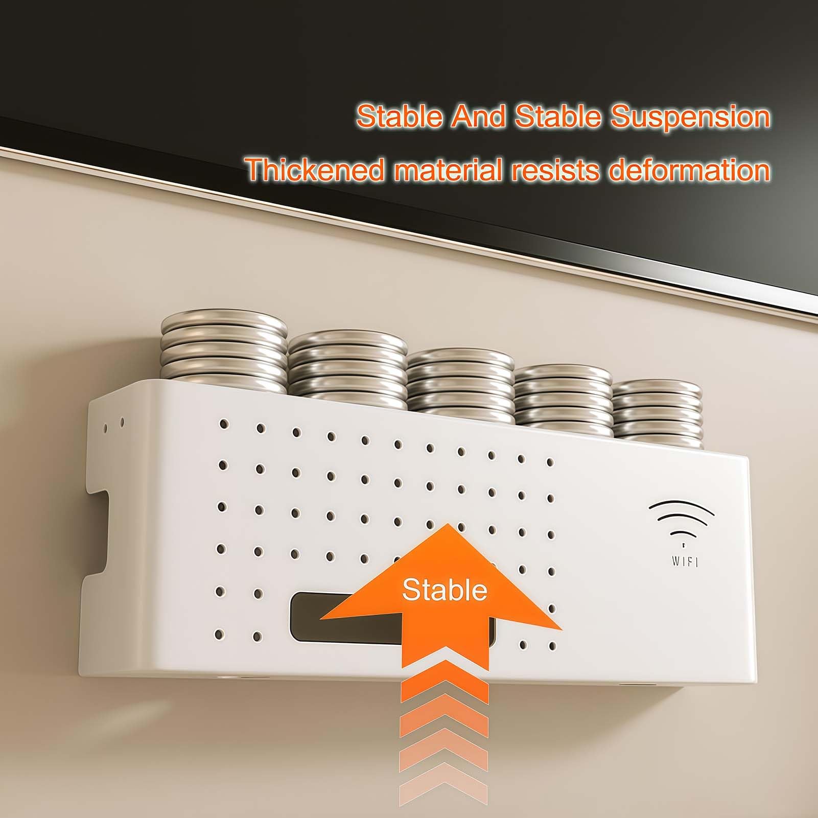 Scatola portaoggetti per router WiFi, da parete, per occultamento multimediale con piccola scatola, per corridoio, ingresso, soggiorno
