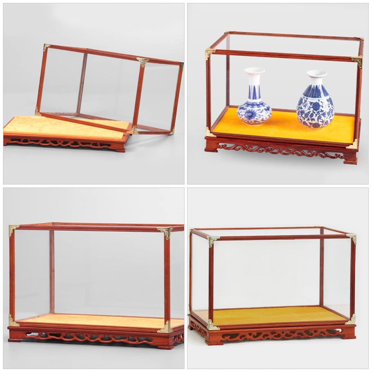 Lurrose Caja Expositor Transparente Multifuncional para Escritorio Soporte para Figuras y Objetos Decorativos Vitrina Protectora Pequeña para Colecciones el Hogar