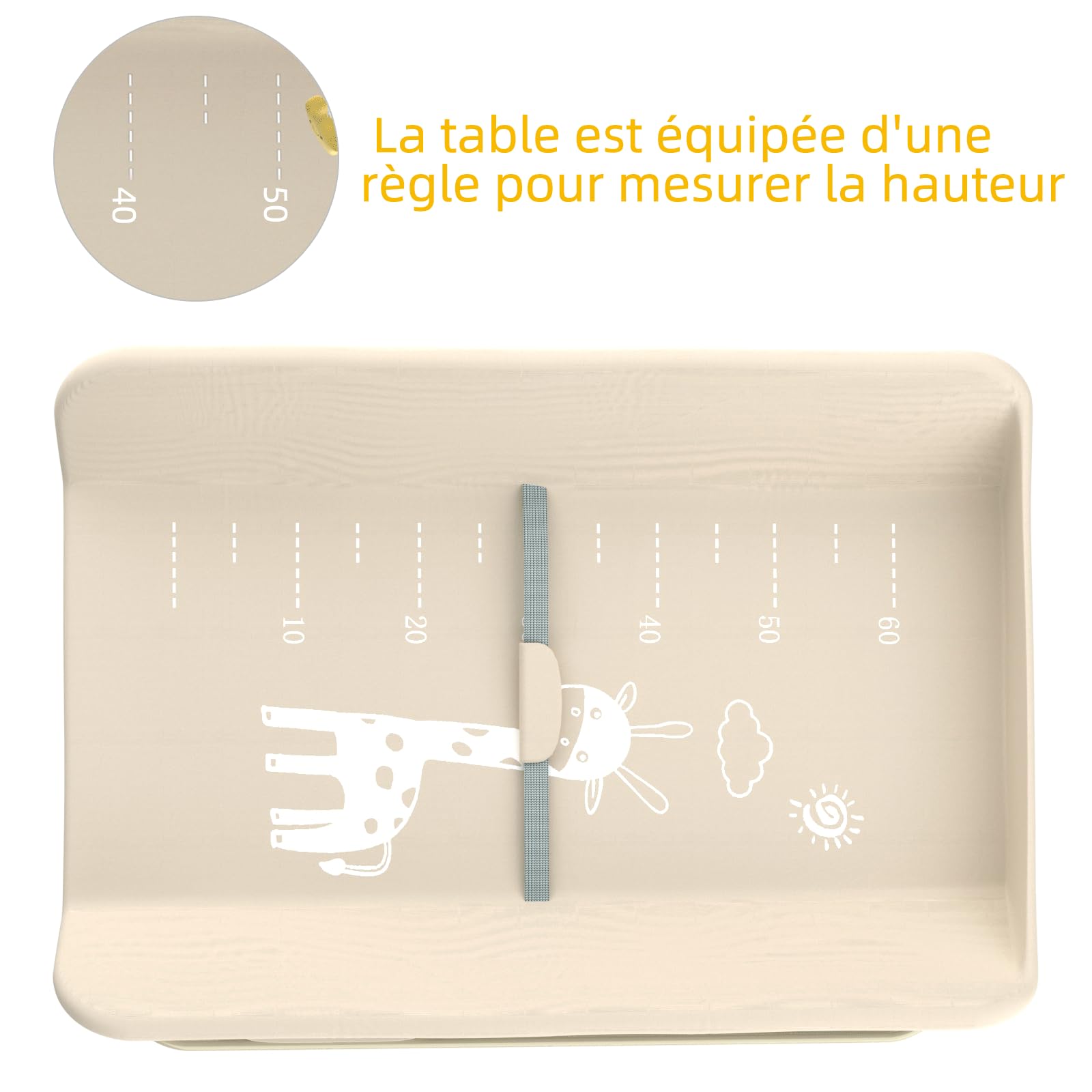 OHMG Fasciatoio pieghevole per Neonati, Tavolo Cambio Pannolini Multifunzionale Portatile, 0-36 Mesi, Organizer per Pannolini, Ruote a 360° Freno, Imbracatura e Protezione di Sicurezza, Lavabile