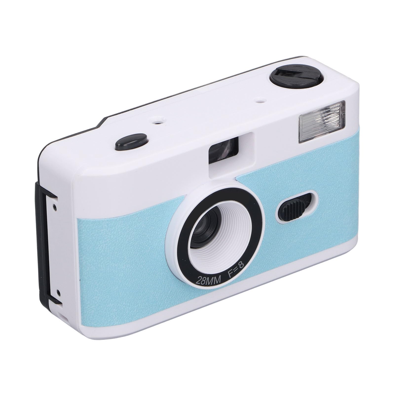 Cámara de Película Vintage Reutilizable de 35 Mm con Flash para una Narración Rica, Adecuada para Todos los Aficionados a lo Analógico (Blanco y Azul)