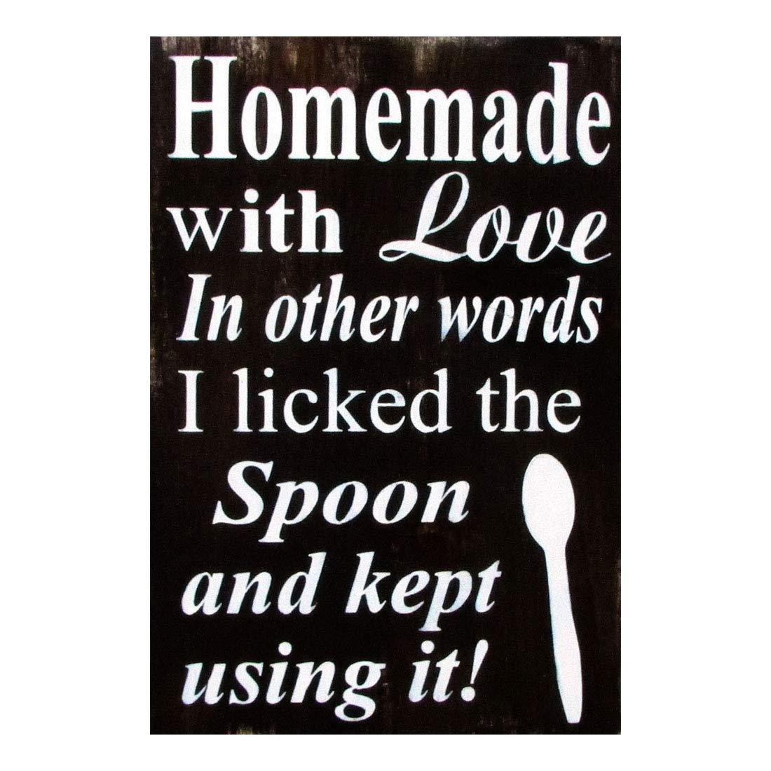 Sehaz Artworks Home Decor Items | Room Decor | Wall Decor | living Room Decorative Items | Homemade-with-love' Rust Looks Wall Sign for Wall Decoration Tin Sign (MDF, 30 cm x 20 cm x 0.3 cm)