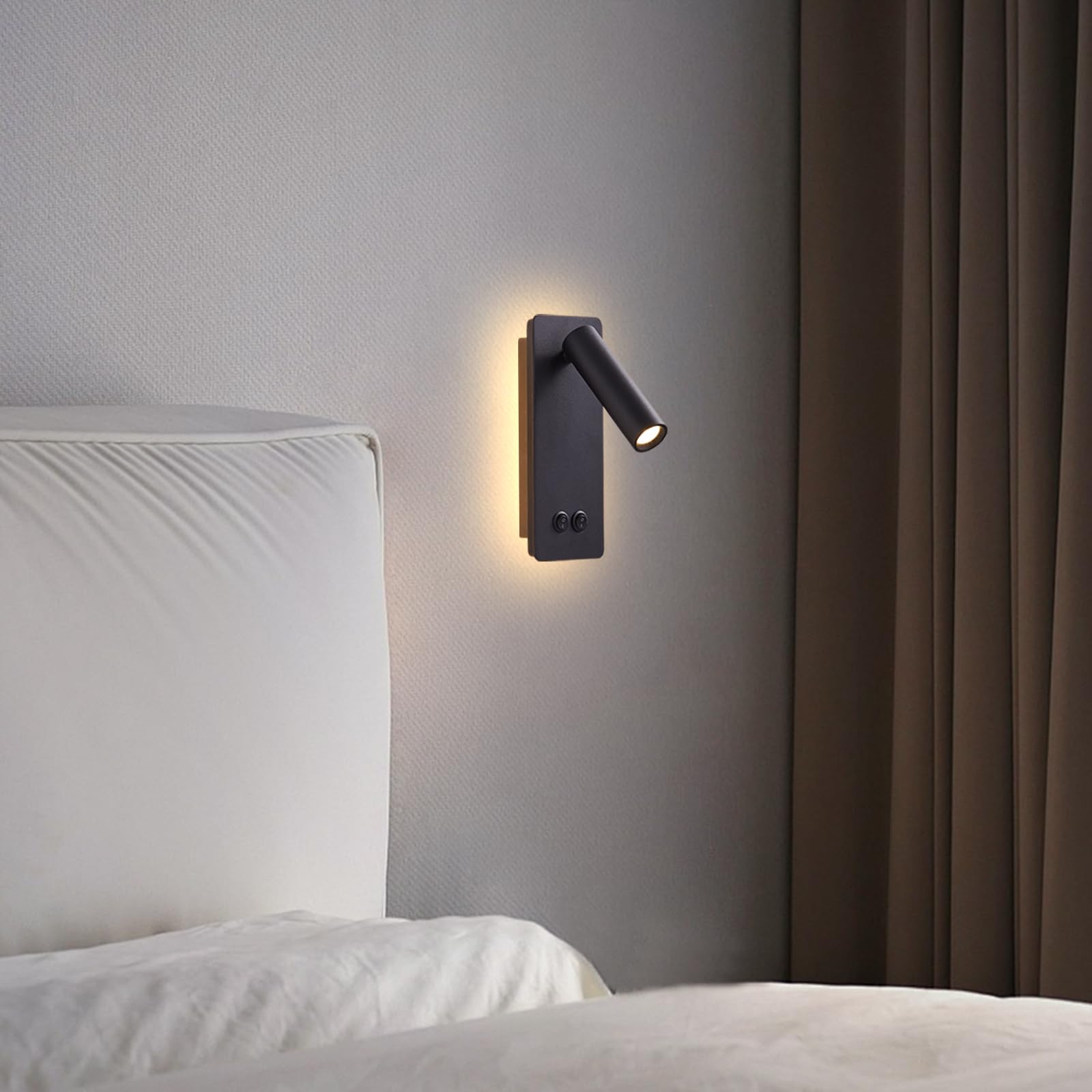 Reading Light For Books In Bed, Bedside Reading Light Minimalist LED Bed Reading Lamp Headboard Wall