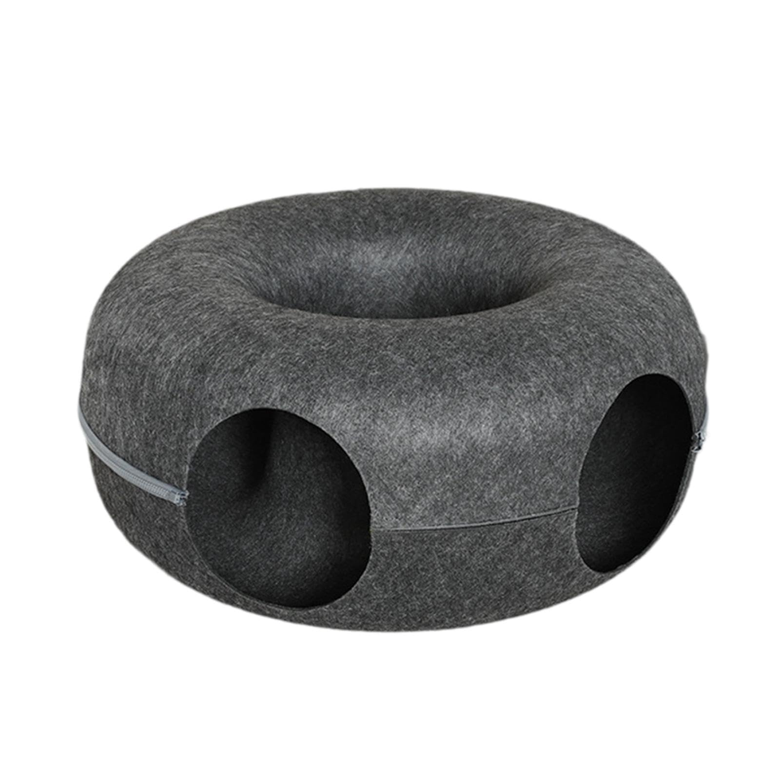 para Gatos con Forma de Rosquilla, Cómodo Y Desmontable, Ideal para Familias con Gatos, Gris Oscuro