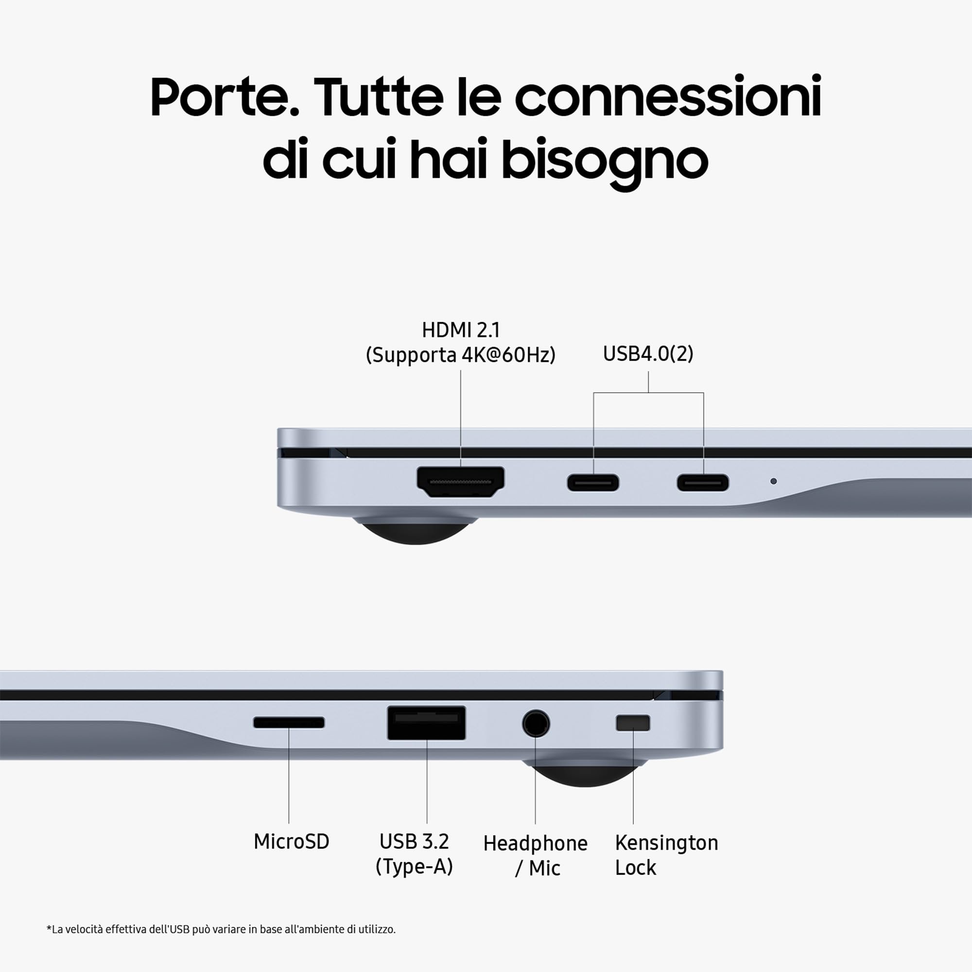 Samsung Galaxy Book4 Edge, Laptop, Display da 15.6", Snapdragon X Plus, 16GB RAM, 512GB SSD, Windows 11 Home, Sapphire Blue [Versione italiana]