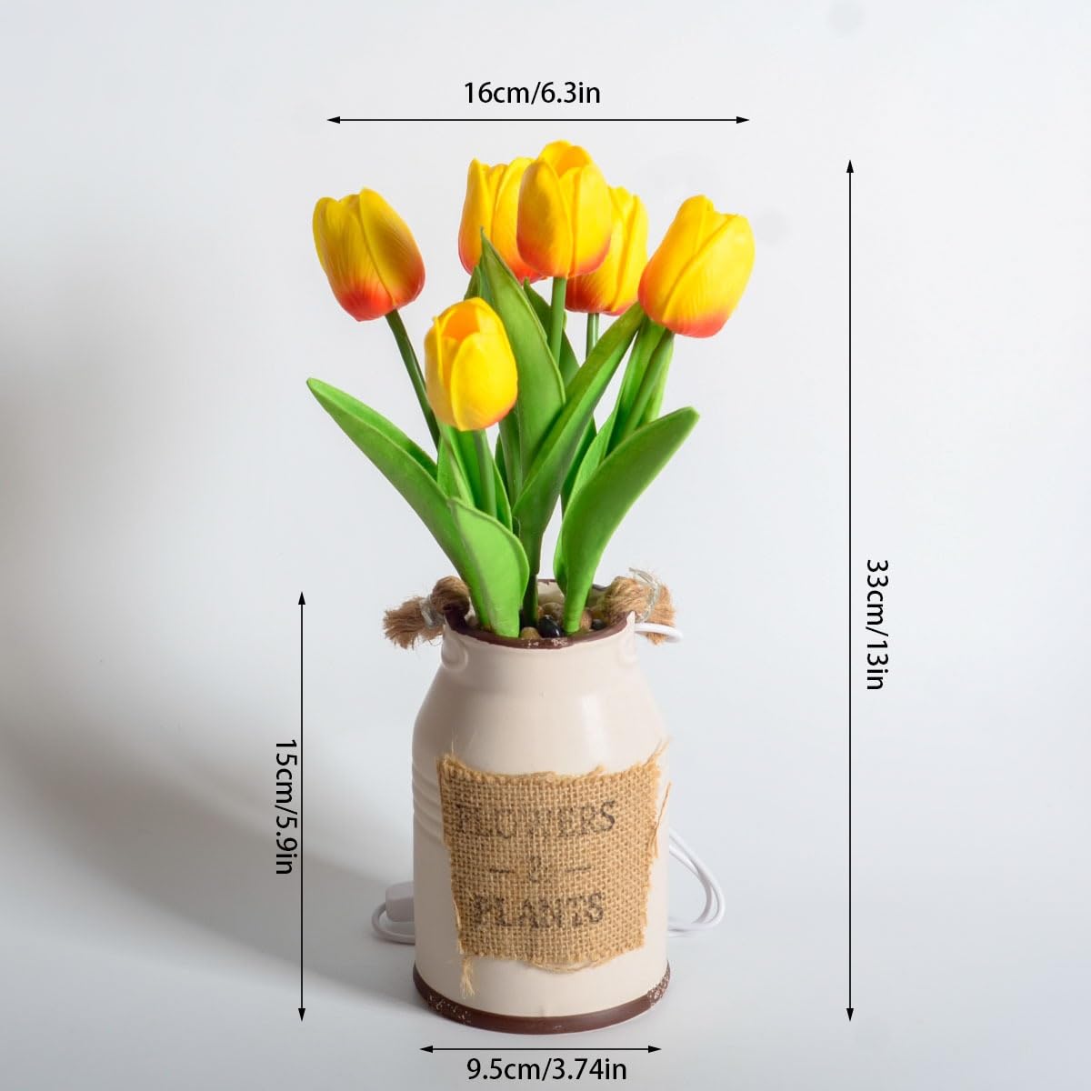 LED Nuage Lampe Tulipe Lampe,Tulipe Nuage LED Veilleuse,Lampe De Table Tulipe À LED,Simulation Fleur Chambre Sommeil Lampe De Table Chevet Sommeil Lumière(A)