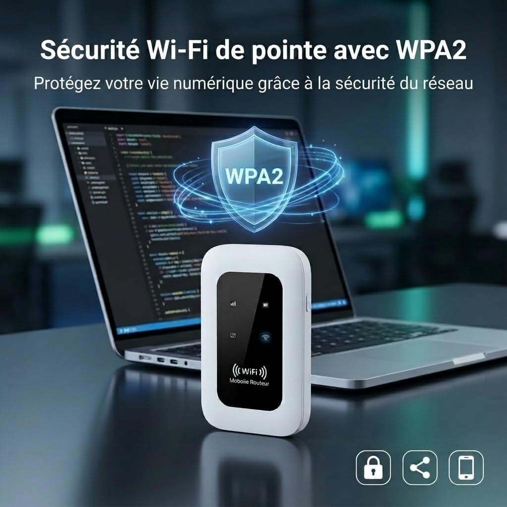 Routeur 5G Portable WiFi 6 avec Slot SIM Déverrouillé – Modem 5G Carte SIM, Internet Mobile Haut Débit 5G/4G+, Jusqu’à 28 Appareils, Idéal Voyage & Télétravail