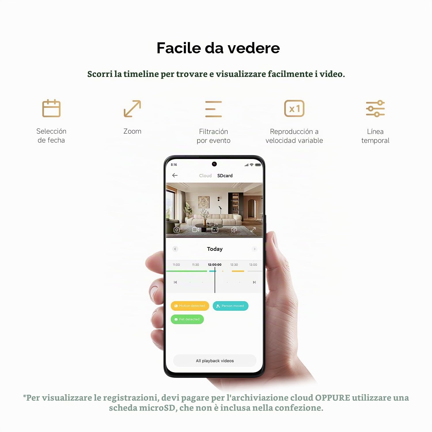 XIAOMI Smart Camera C201 La nitidissima risoluzione HD 1080p protegge ogni angolo della tua casa (Confezione da 2)