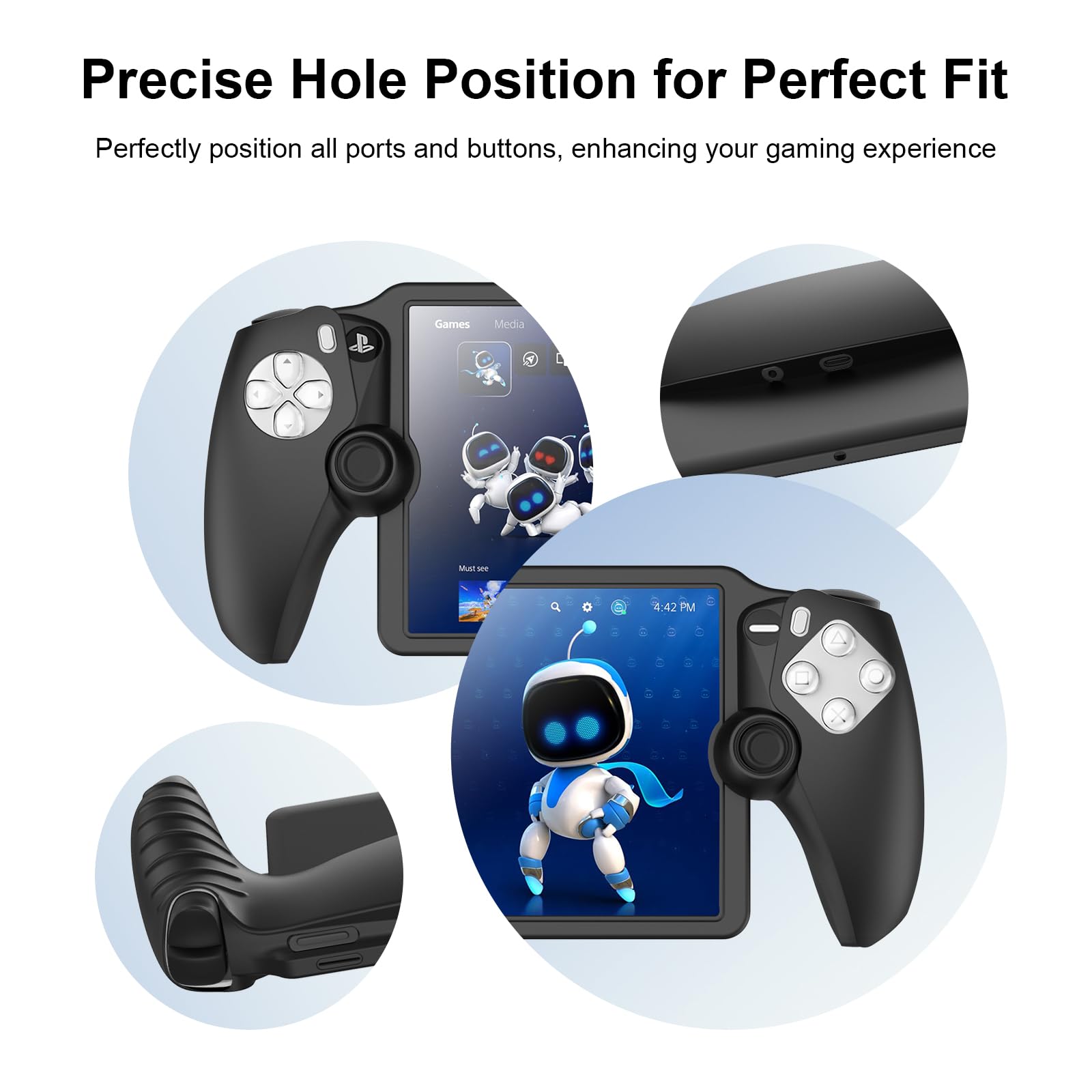 TicEaik 14 en 1 Accessoires pour PlayStation Portal, Étui de Transport pour PS Portal avec 2 Protecteurs d'écran, 1 Coque de Protection en Silicone avec Protection Complète, 4 Capuchons de Joystick