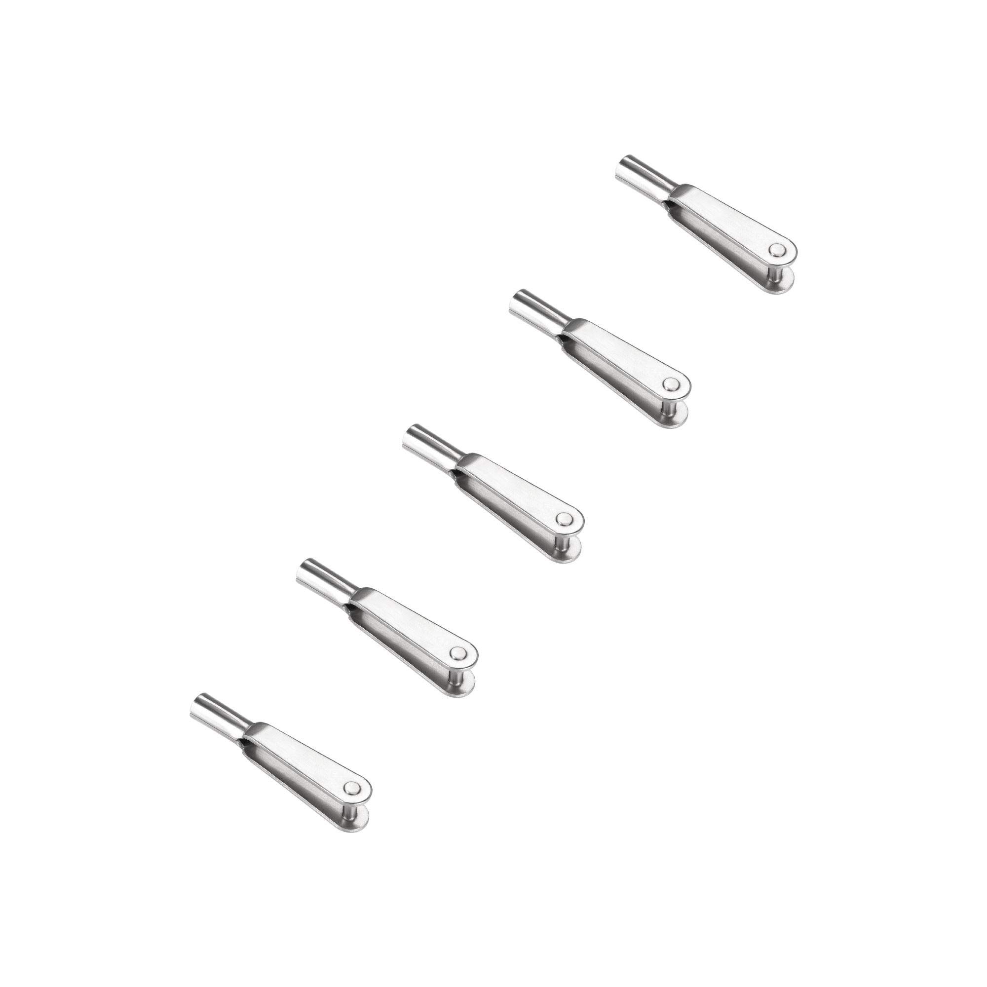 sourcing map 5Pcs M2 x 28mm Terminal Unique Fileté 300mm Long Métal Poussoir W 5Pcs Métal Chape 2x23mm