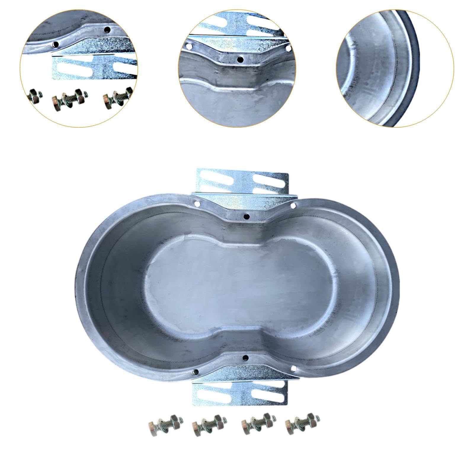 Comedero para Cerdos, Contenedor de Alimento para Animales, para Ganado, Abrevadero de Acero Inoxidable, Fácil de Limpiar, Adecuado para Gran, Style D