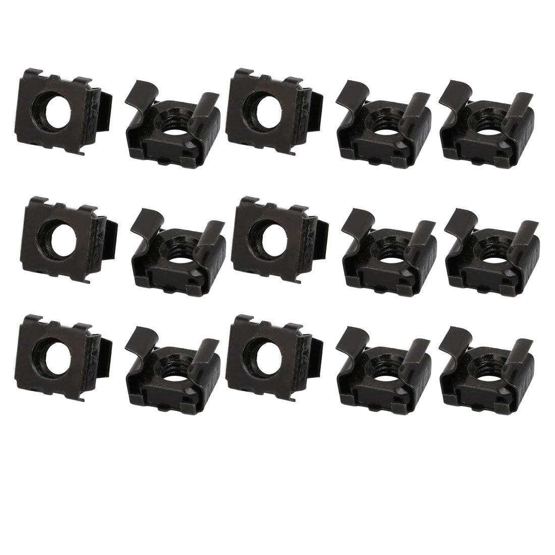 Aexit 15pcs M6 Home Hardware Carbon Steel Zinc Plated Captive Cage Nut for Server Shelf Cabinet Model:42as345qo172