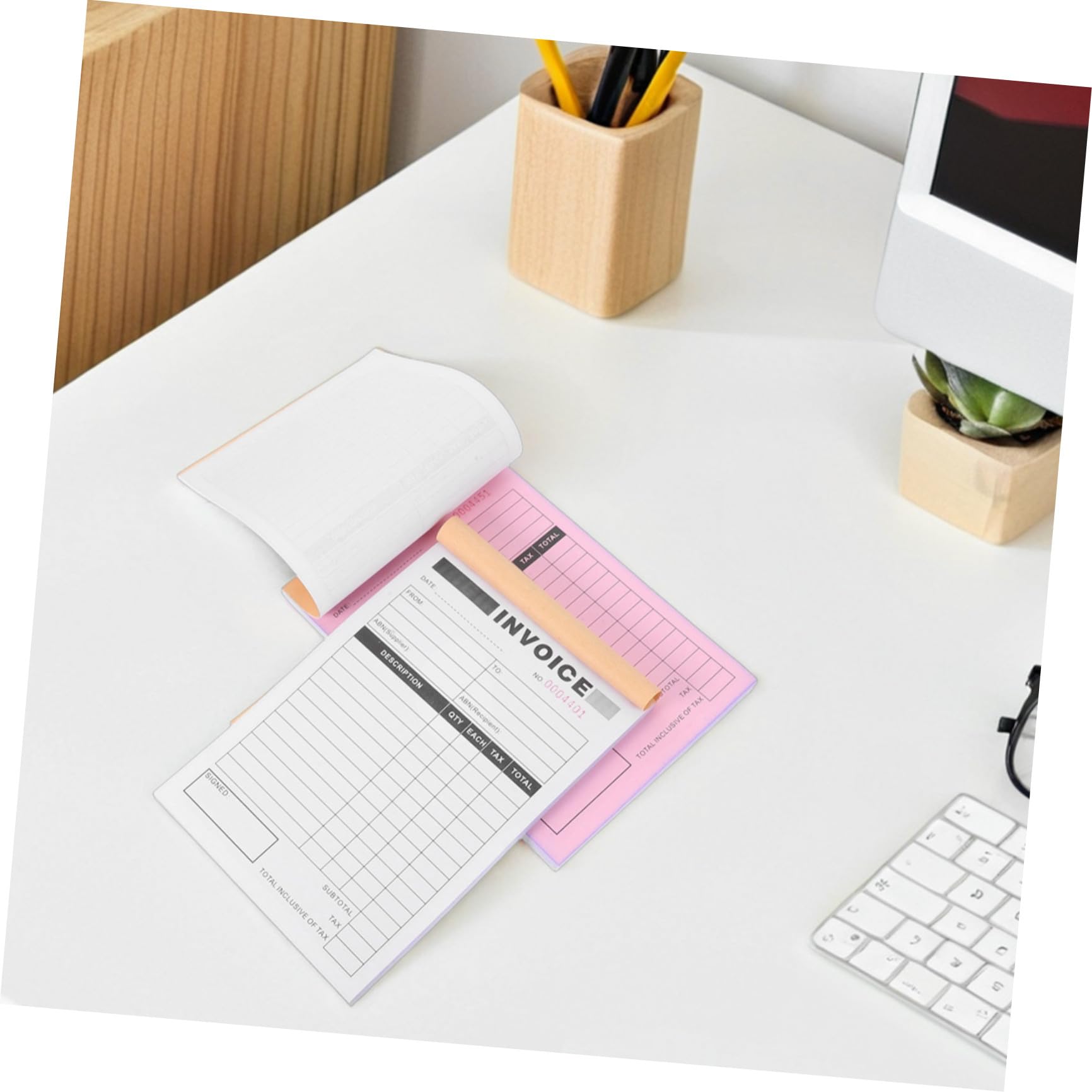 Rechnungs und Notizblock mit Kartonunterlage, 5 Stück, Papier