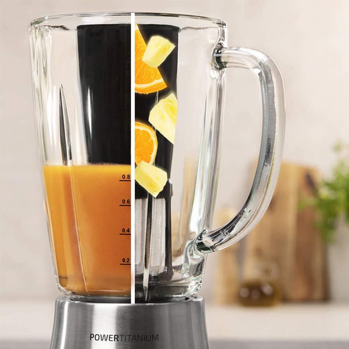 Cecotec 4140 - Batidora de vaso Power Black Titanium 1300 PerfectMix