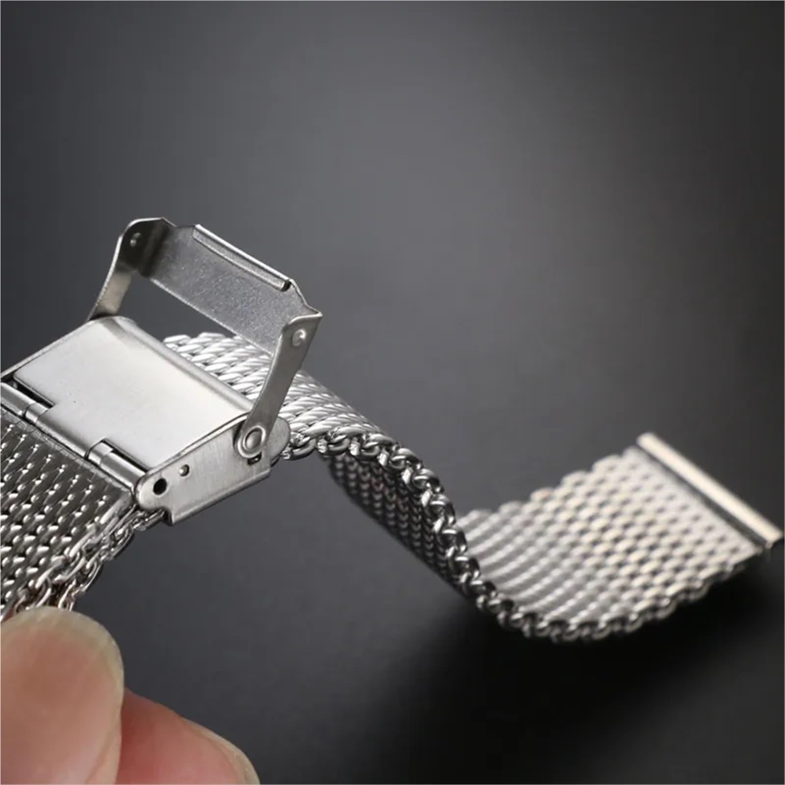 1,0-Mesh-Milanaise-Armband für 3 mm Dicke Edelstahl-Uhrenarmbänder 18/20/22/24 mm