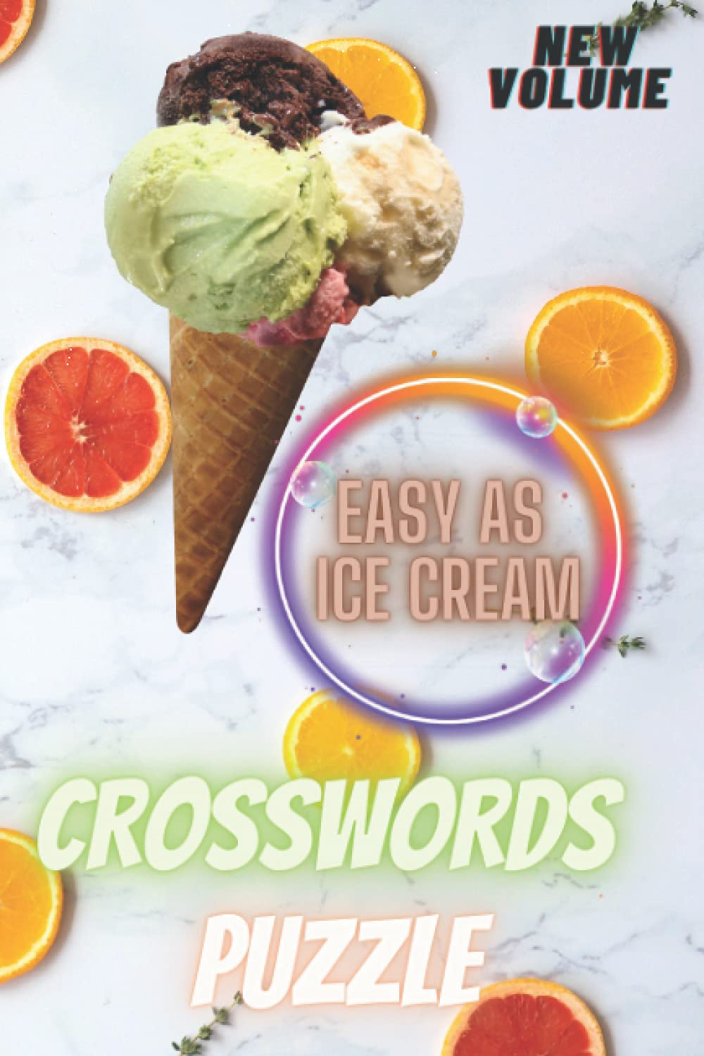 Easy AS Ice Cream CROSSWORDS Puzzle NEW VOLUME Super Easy! 50 Puzzles
