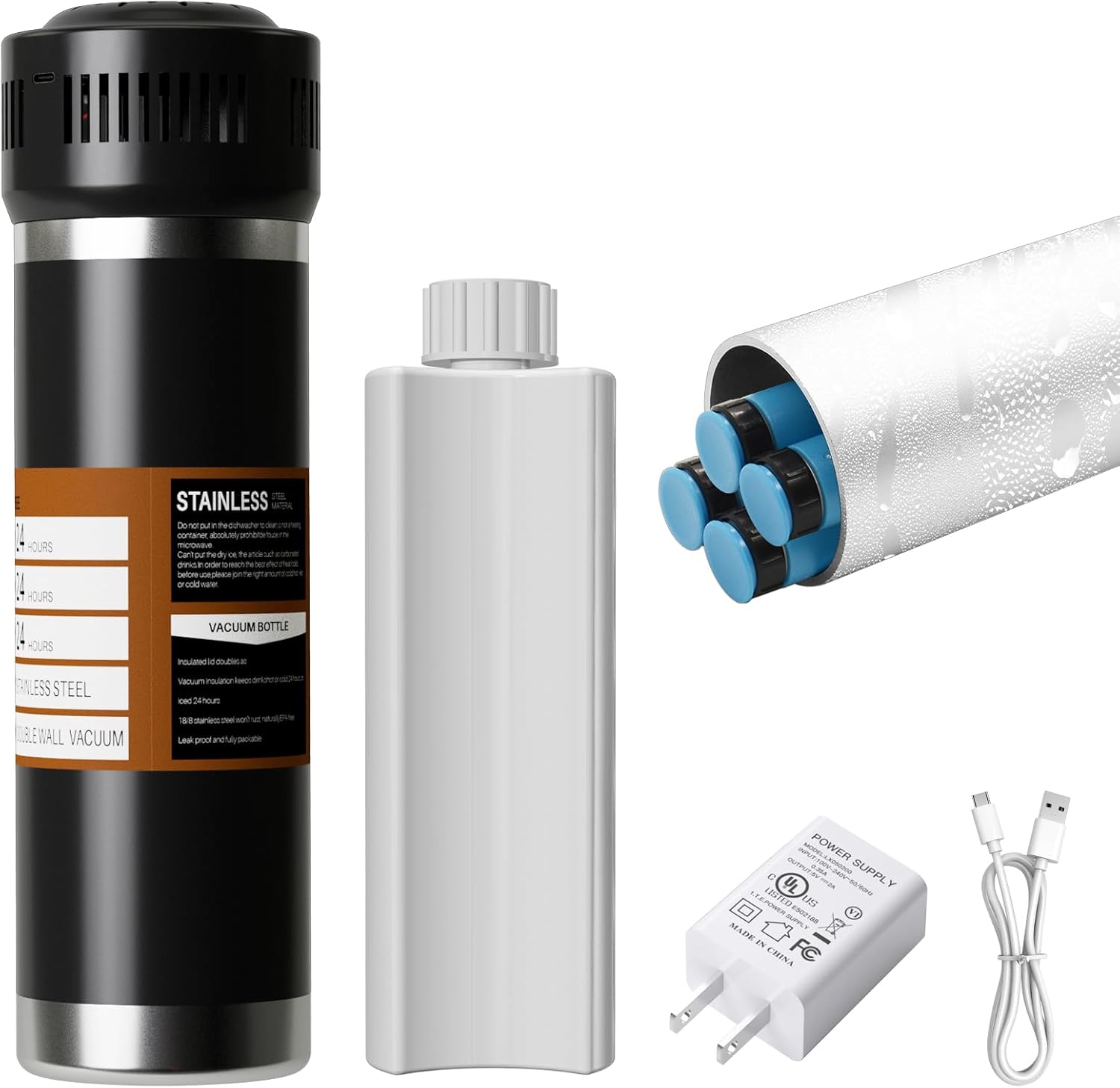 Upgraded Medical Pen Cooler Travel Case USB Charger BIOGEL Ideal Diabetic Medicine TSA Approved Medication Bottle Portable Insulina Carrying Cooler Keeps Fridge Temp 36°F - 46°F (AUTO Run)