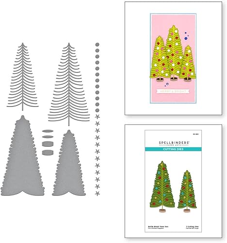 Miniatura 4 de Spellbinders Botella Cepillos Árboles Grabados Dies, Metal