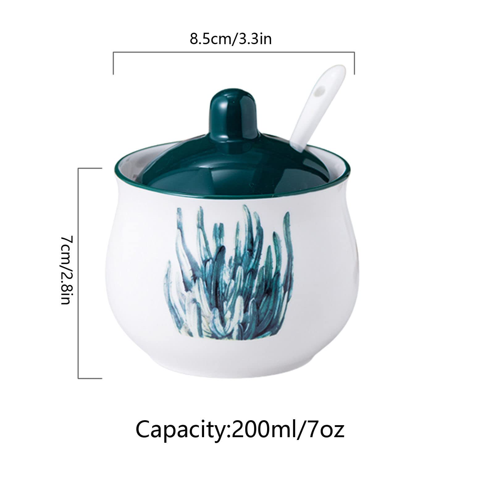 Zuckerdose mit Deckel, 200 ml, elegantes Küchen-Zuckerglas und Gewürzbehälter für individuelle Aufbewahrung, Peect für Heimdekoration und Kochutensilien