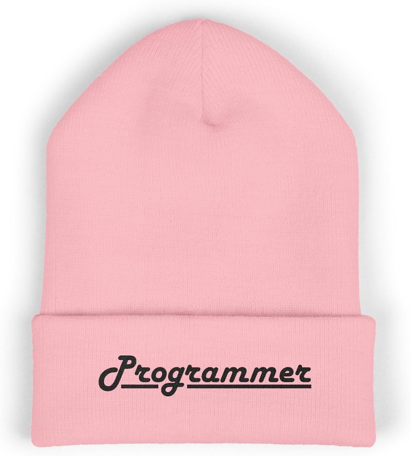 Premium Classic Cuffed Beanie Hat Gift with Programmer Embroidery Message
