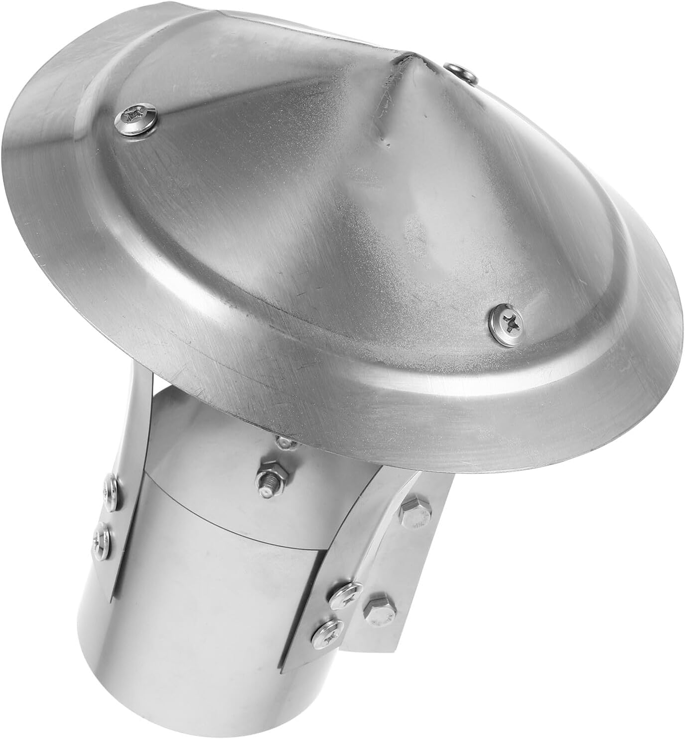 Stainless Steel Chimney Cap Roof Vent Cap 200mm Flue Cover Thick Metal Chimney Rainproof Exhaust Vent Top for Outdoor Fireplace Stove