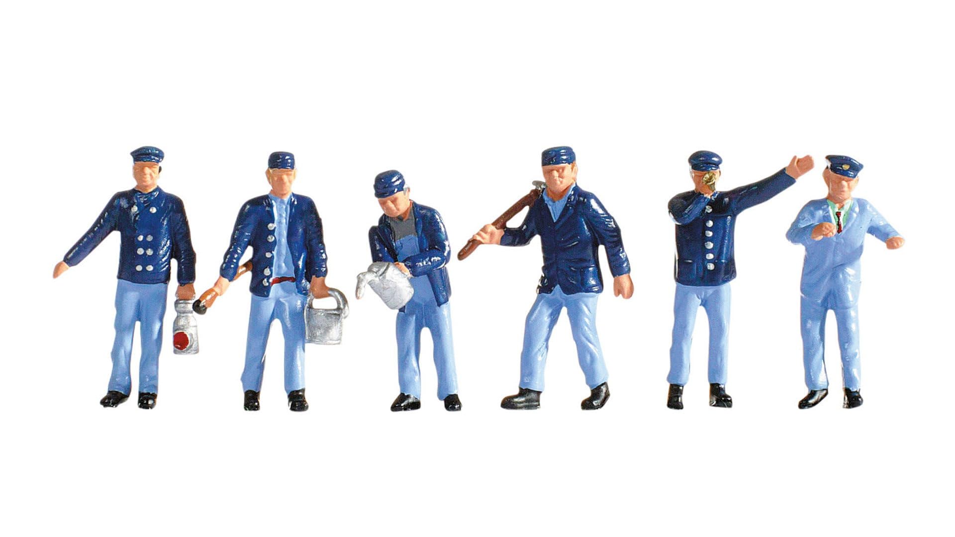 NOCH® Lokführer & Rangierer - Epoche III Figuren aus hochwertigem Material, für H0, Modellbahnszenen gestalten